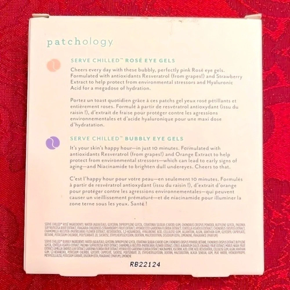 Brand New Patchology Serve Chilled Bubble-Infused Eye Gels Set of 6 Pairs
